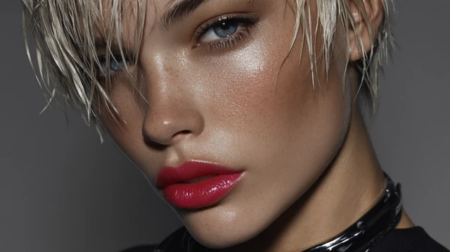 Glamorous Rock and Roll Fashion Model Portrait