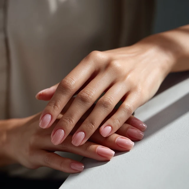 Elegant Female Hands Close-up with Manicured Nails