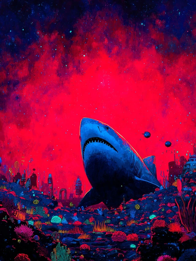 Shark in Barbarella A SciFi Movie Production