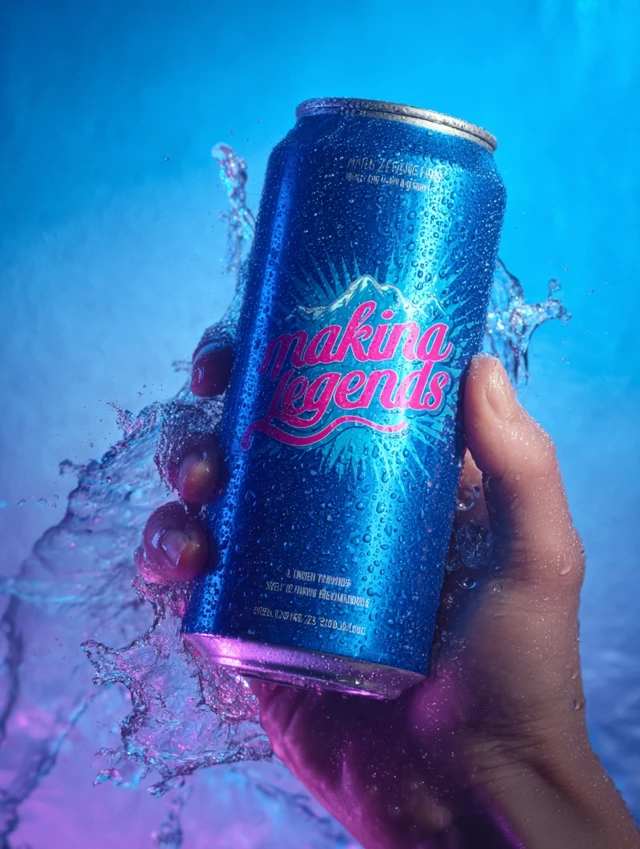 Makina Legends Blue Can Product Photo 90s Vibes