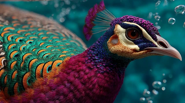 Majestic Underwater Peacock Photorealistic 8K
