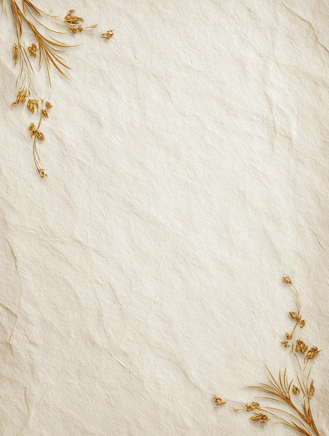 Elegant Paper Background with Golden Flourishes