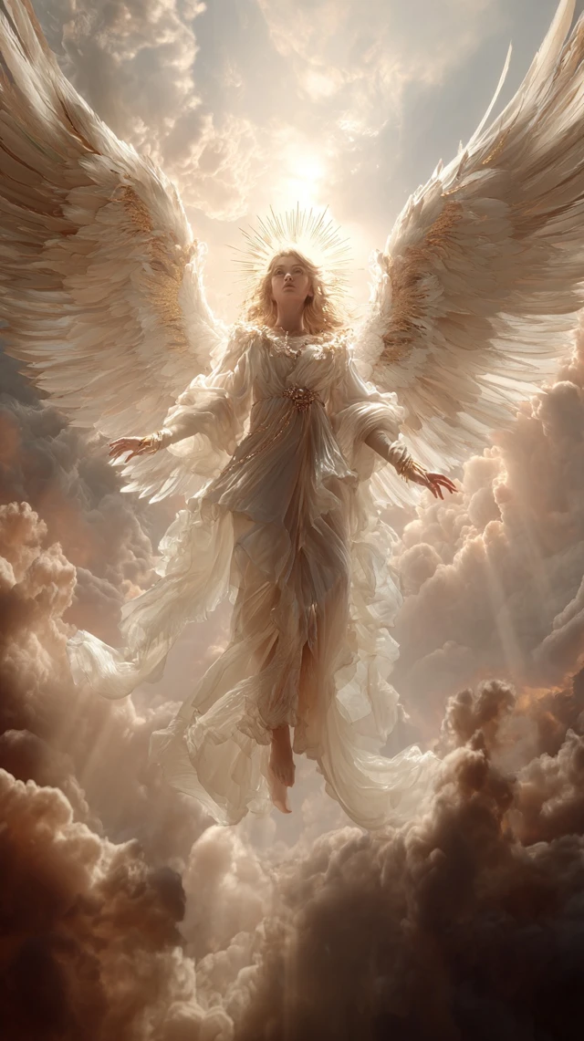 Divine Angel in Heaven Fantasy Art