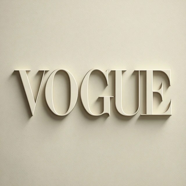 VOGUE Logo 3D Illustration Minimalist Fashion