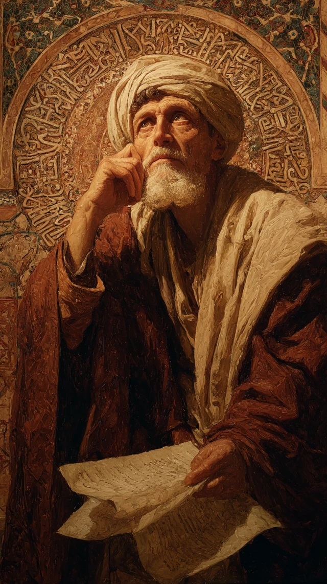Ibn Rushd Portrait Medieval Philosopher