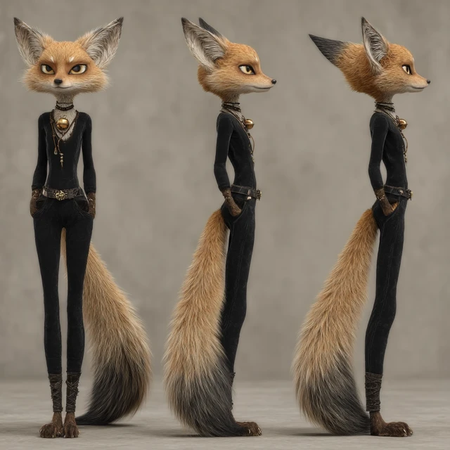Anthropomorphic Fox in Suit Character Design