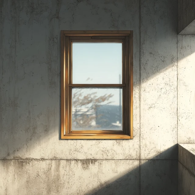 Anime Cement Wall with Window