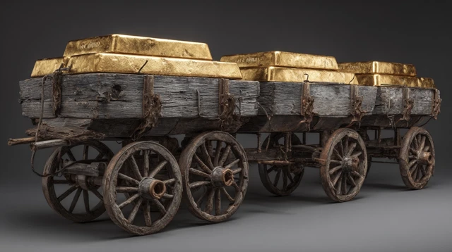 Gold Mine Wagon Western Style Highly Detailed
