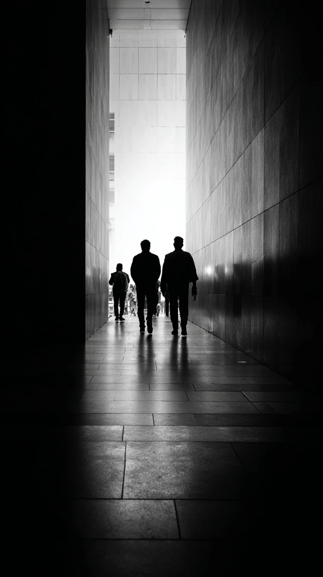 Urban Monochromatic Silhouettes High Contrast Photography