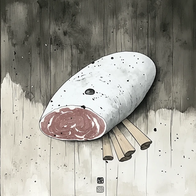 Salami in Keitum A Surreal Illustration