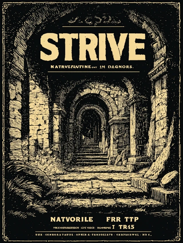 STRIVE Narrative First TTRPG Dungeon Cover