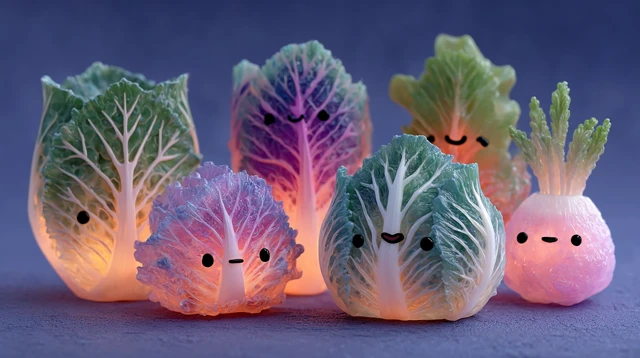 Happy Rotten Vegetables Kawaii Decay Faces