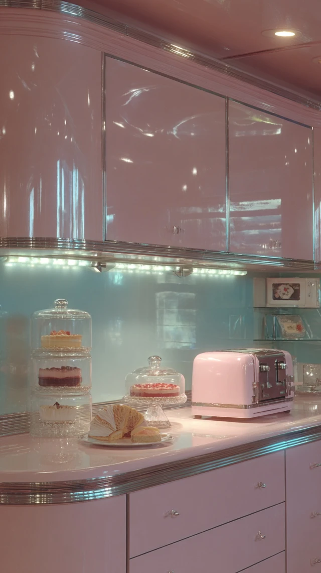 Retro Future Kitchen Design 1950s Pastel Colors