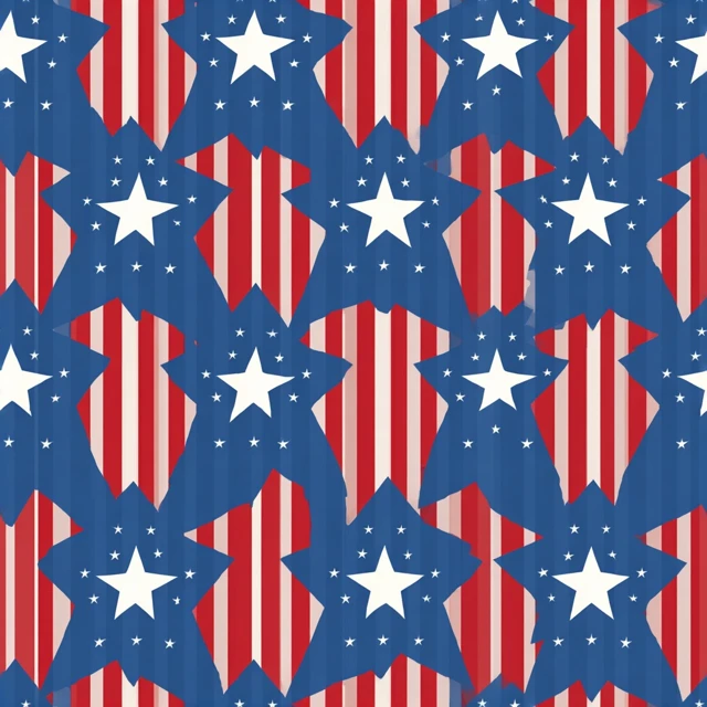 American Flag Seamless Pattern Stars and Stripes