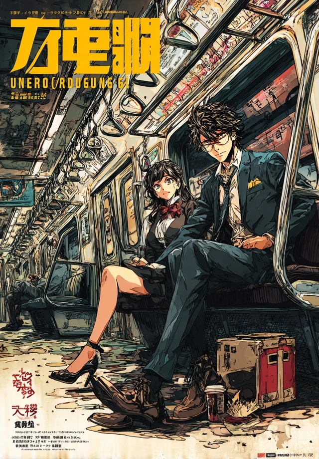 Anime Manga Cover Art Shibuya Station Train