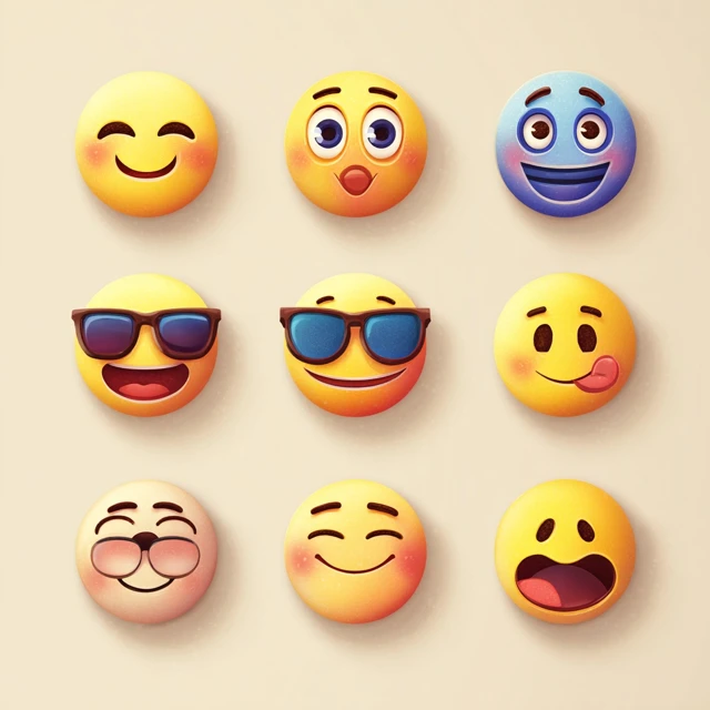 Cute Smiley Emoji Set Collection