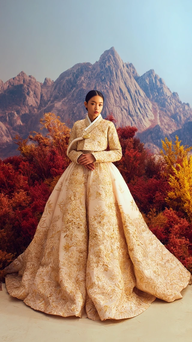 Kpop Idol in Royal Hanbok Korean Fashion Editorial