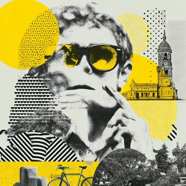 Pop Culture and Playful Elements Street Scene