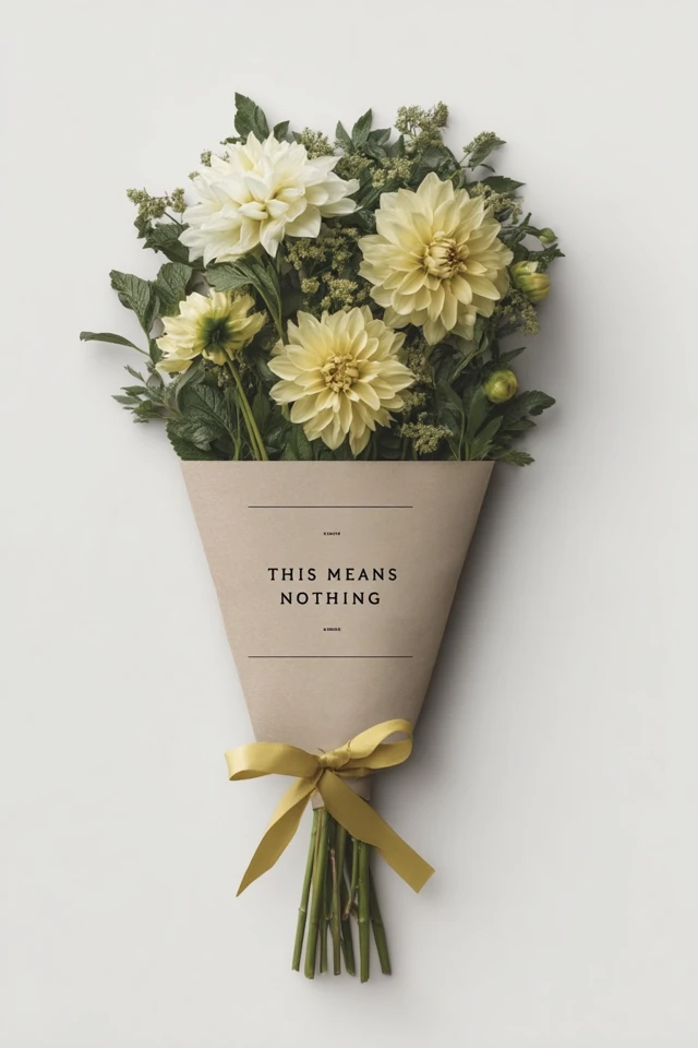 Dahlia Bouquet with a Message Fine Art Photography