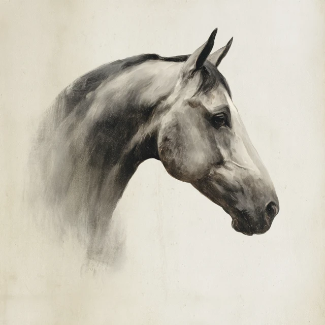 Vintage Horse Portrait by John Singer Sargent