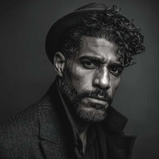 Modern Portrait of a Mysterious Man