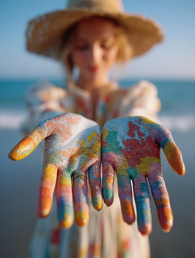 Travel Hands: World Map Painted on Palms