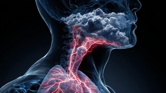 Human Respiratory System XRay Illustration