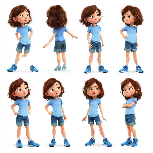 Pixar Style Sophia Cute 3D Character