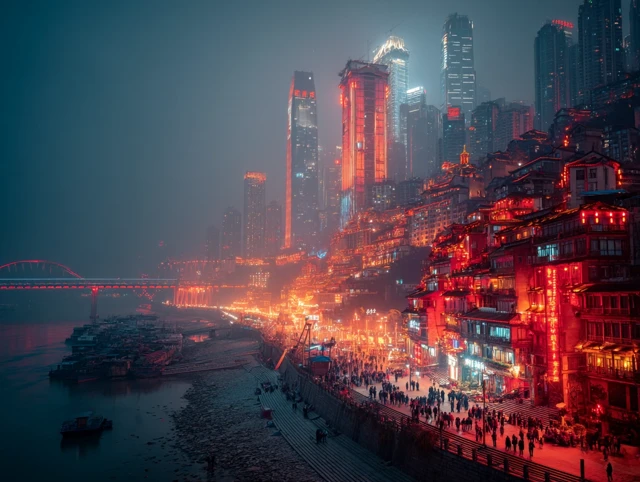 Chongqing Night Cityscape Urban Photography