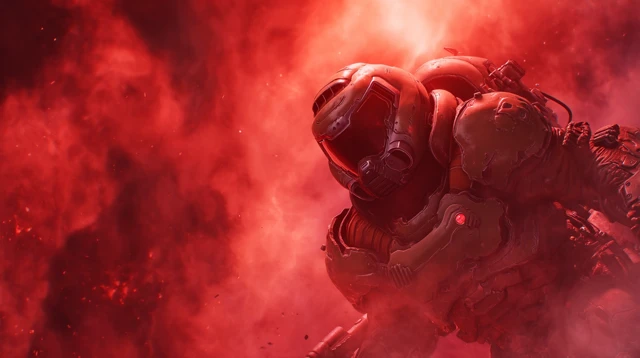 DOOM Marine in Explosive Combat