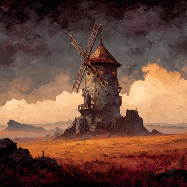 Creepy Windmill in Barovia DND Art