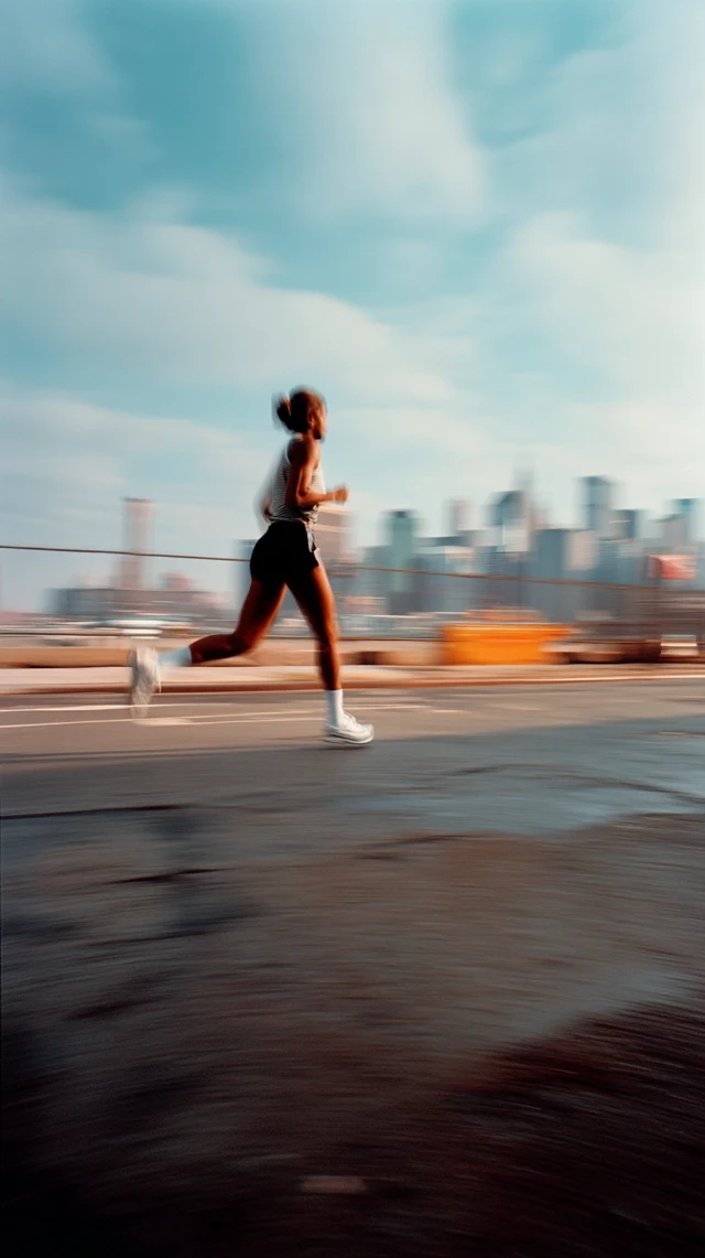Athlete in Motion Blur Photography