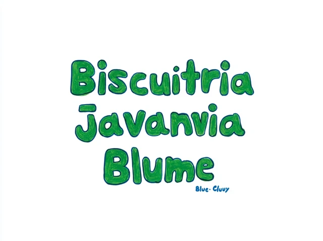 Biscuitaria Javnica Blume Green Text Illustration