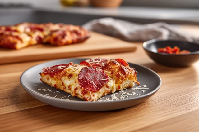 Detroit Style Pizza Pepperoni Mozzarella