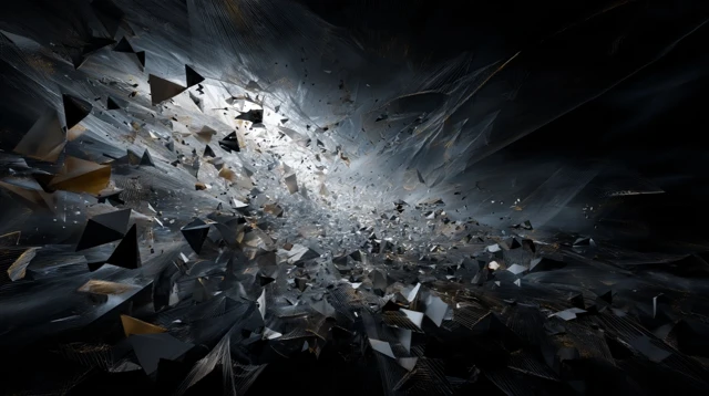 Apocalyptic Abstract Space Shattered Threads