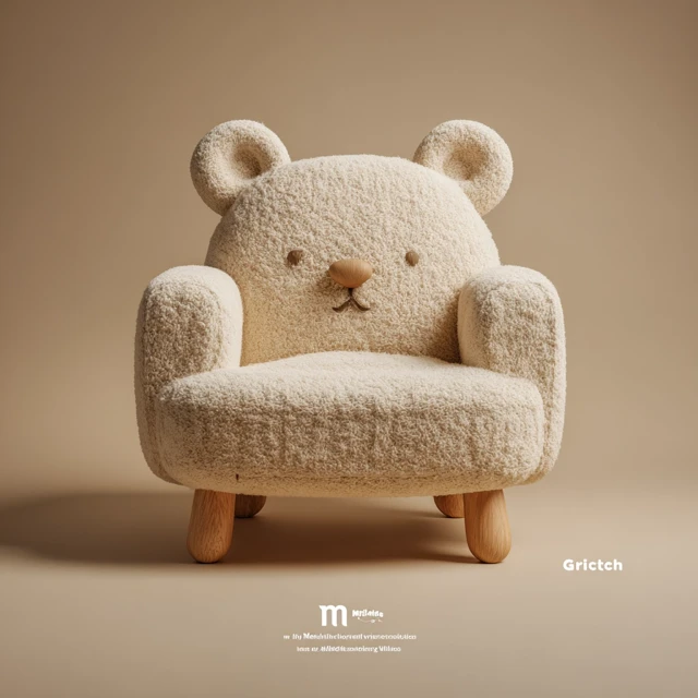Teddy Bear Childrens Sofa Minimalist Design by MYSfallen