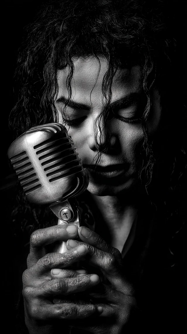 Michael Jackson Portrait Black and White