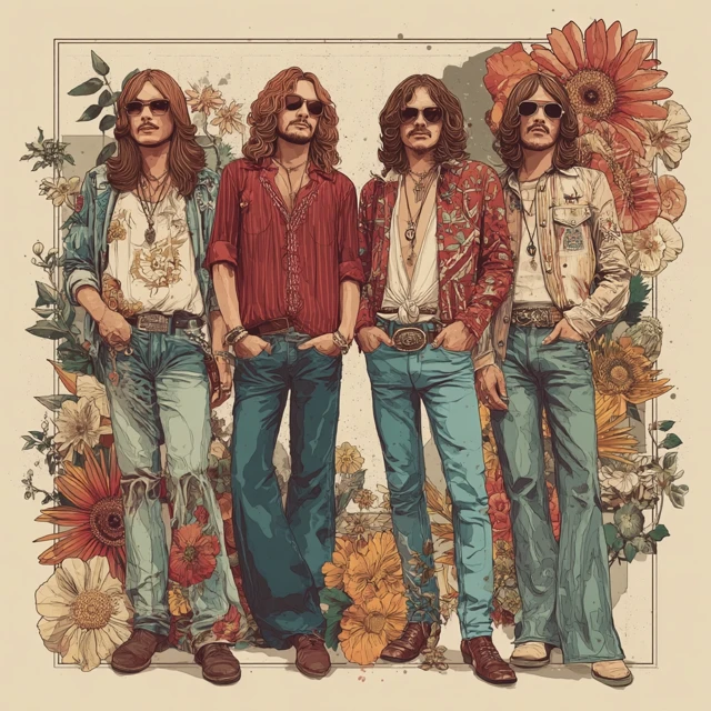 70s Rockband Album Cover Art