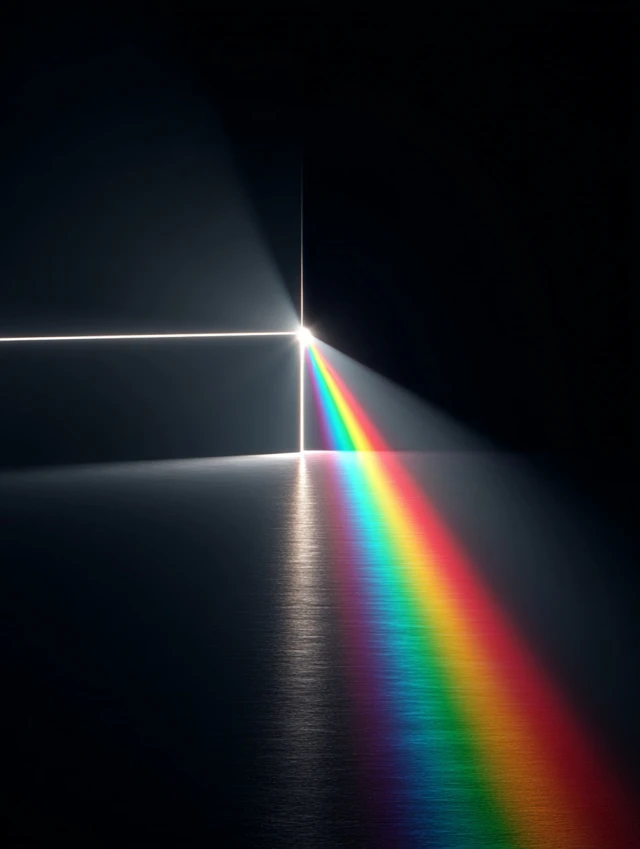 Light Spectrum Through a Prism Minimalist Art