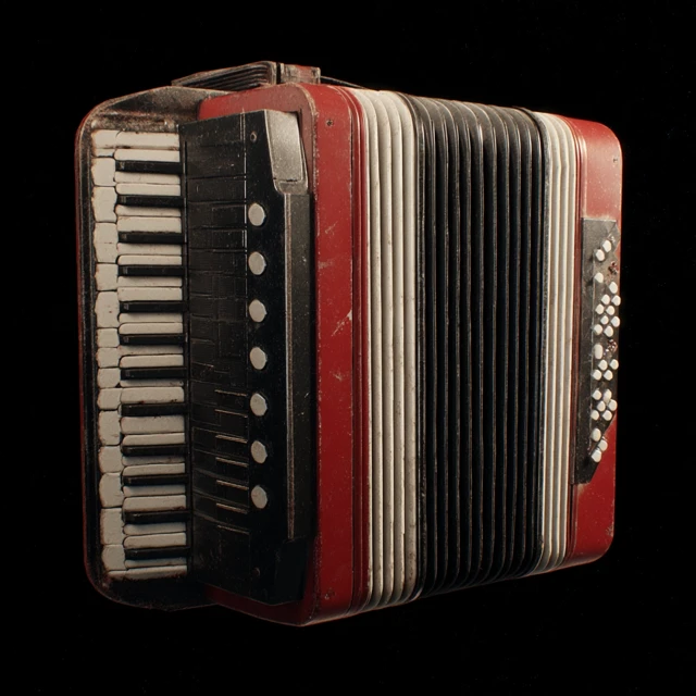 Accordion Player Charming Cartoon Illustration