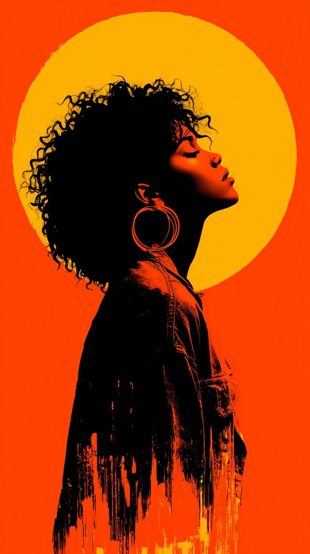 Pop Art Illustration of African American Woman