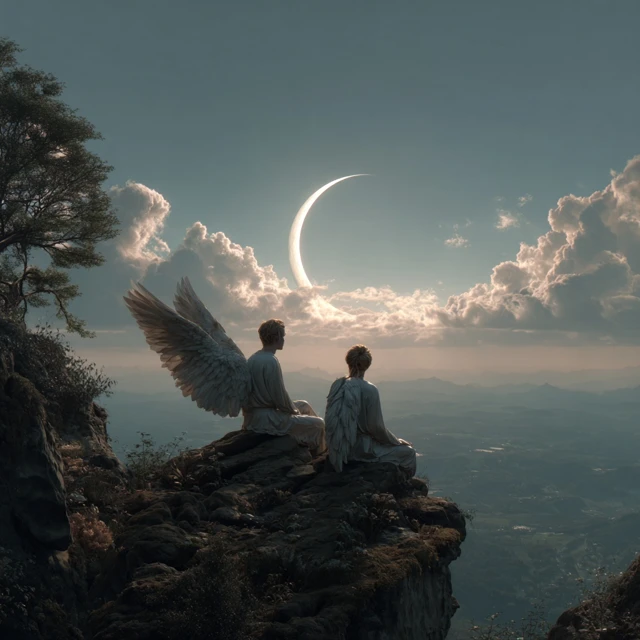 Angels in the Valley Under the Moon