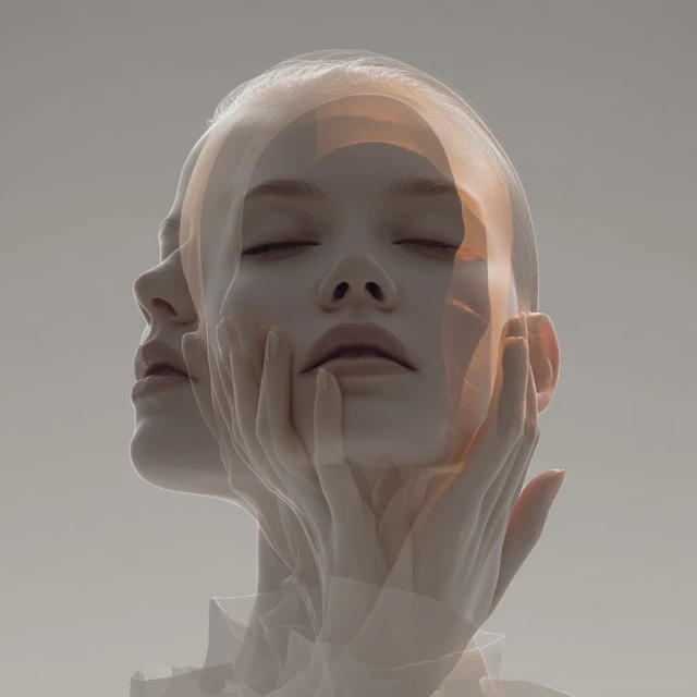 Double Exposure Portrait Self Reflection