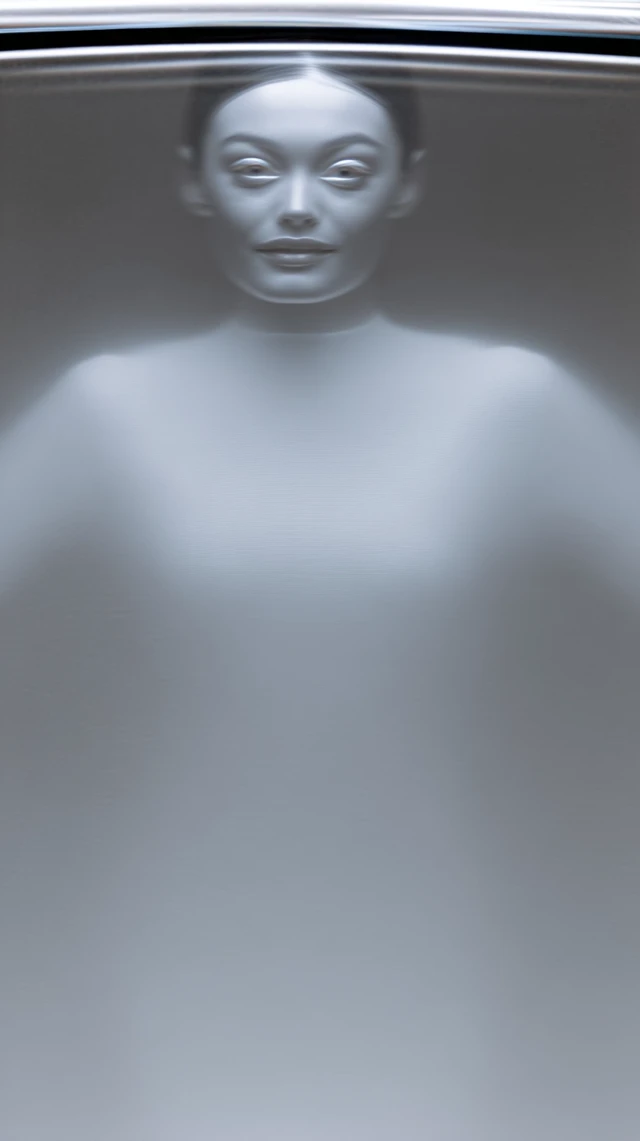 Ethereal Woman Glass Sculpture Art