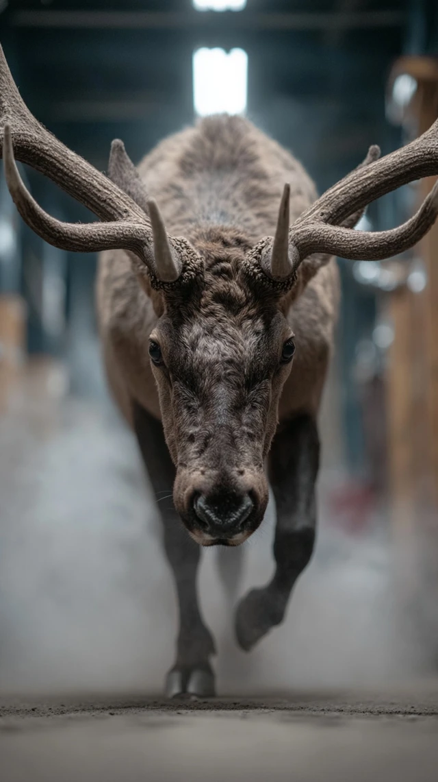 Elk Charging Head On High Energy Shot