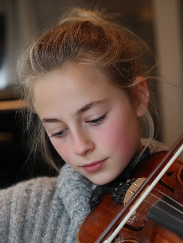 Young Violinist 12 Years Old
