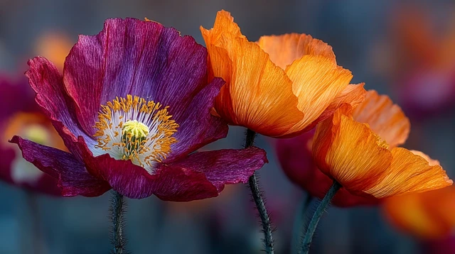Vibrant Poppies in the Meadow Nature Photography