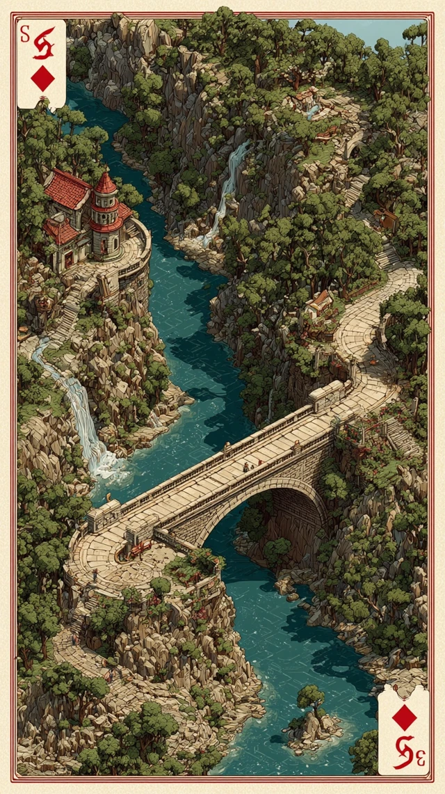 Playing Card Roads and Landscape