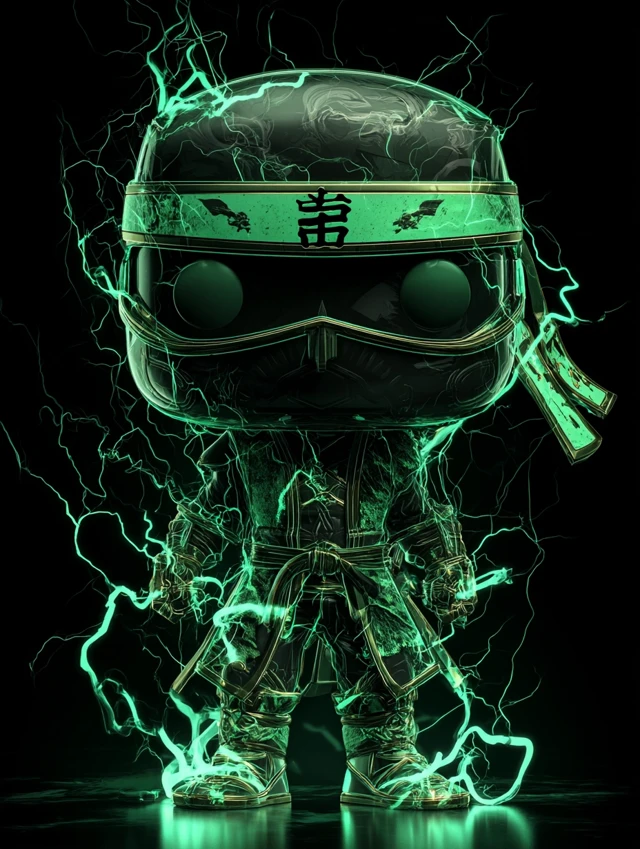 Neon Cyberpunk Samurai Funko Action Figure