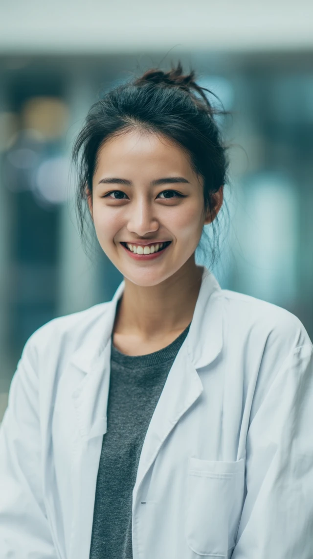 Chinese Dietitian Smiling Portrait Wellness